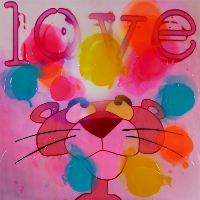 Jörg Döring, Pink Love, 100 x 100 cm
