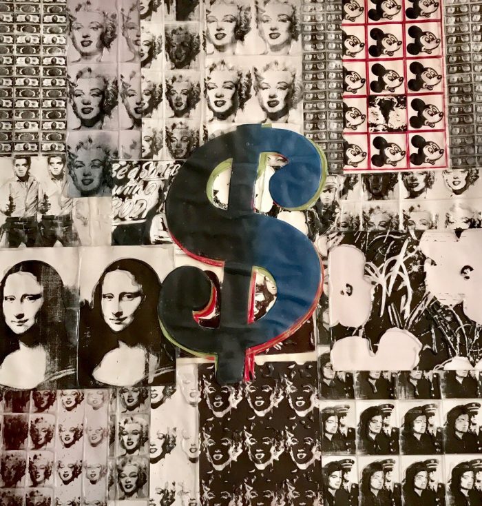 Vinc Original Pop Vintage Collage # 200 + 140, 2018, 25 x 25 cm