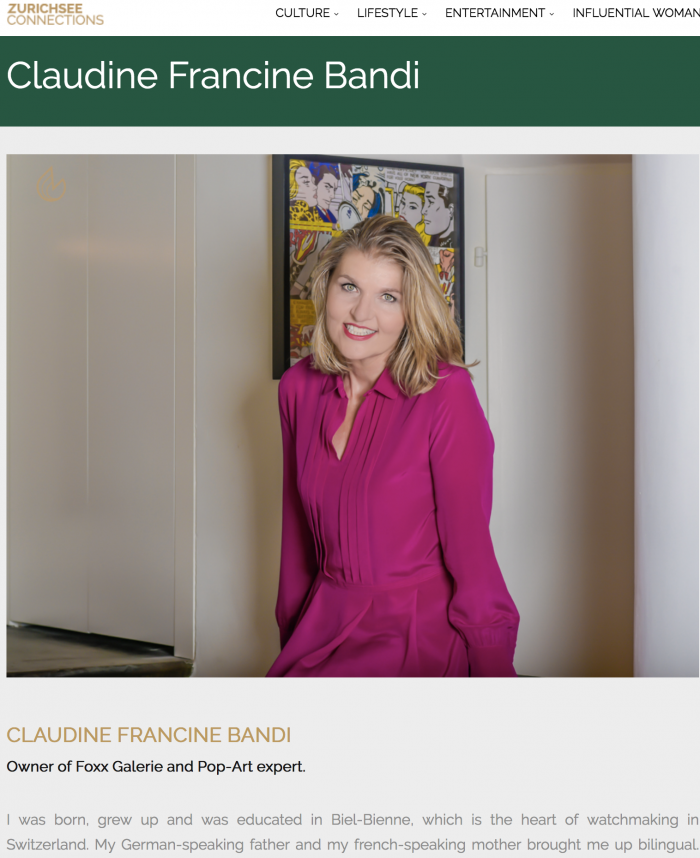 Claudine Bandi, Claudine Francine Bandi, Zurichsee Connections, Influencer Woman